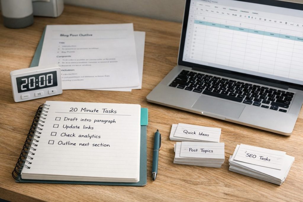 Get small tasks done even in short time blocks