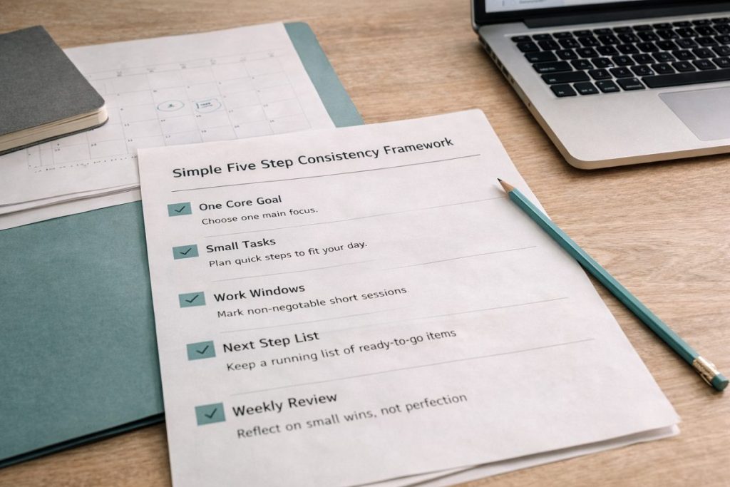 Simple, 5 step framework for consistency