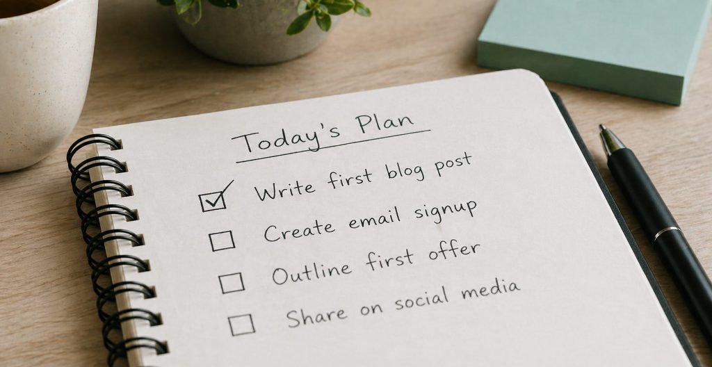 Just take the next small step - no need for the perfect plan.