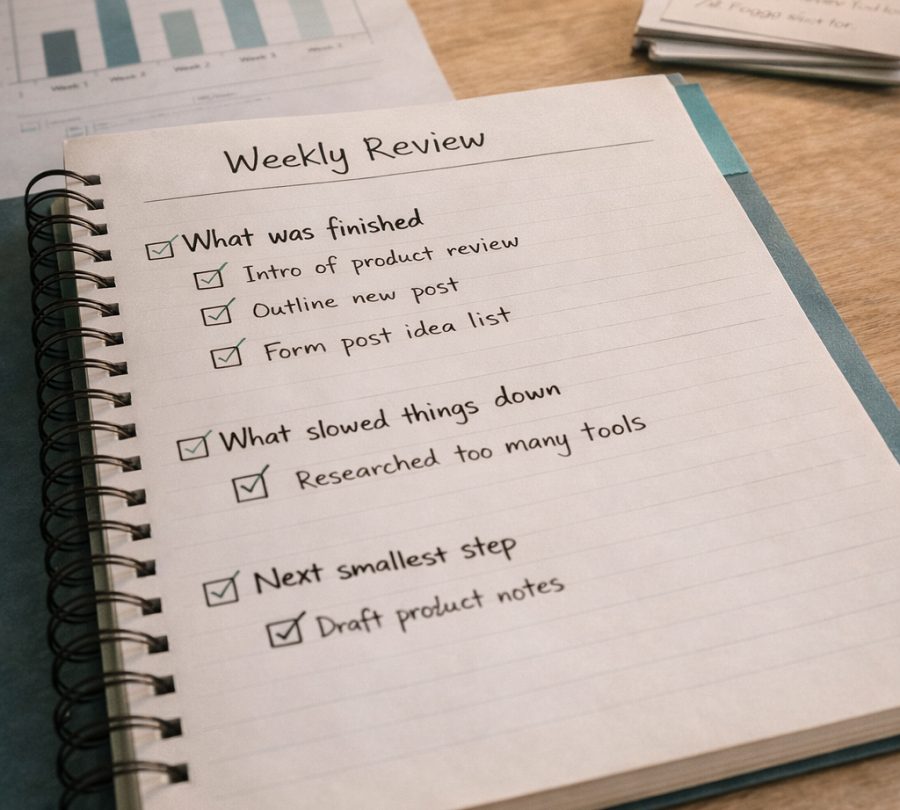 Weekly review progress notes