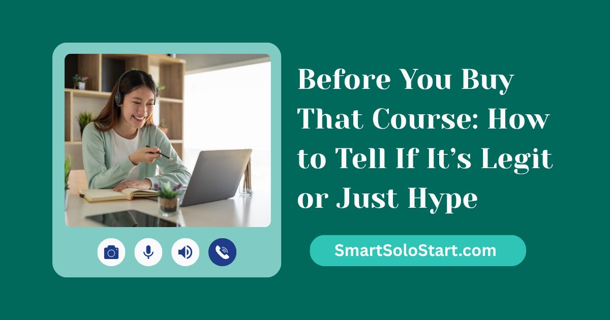 Before You Buy That Course: How to Tell If It’s Legit or Just Hype